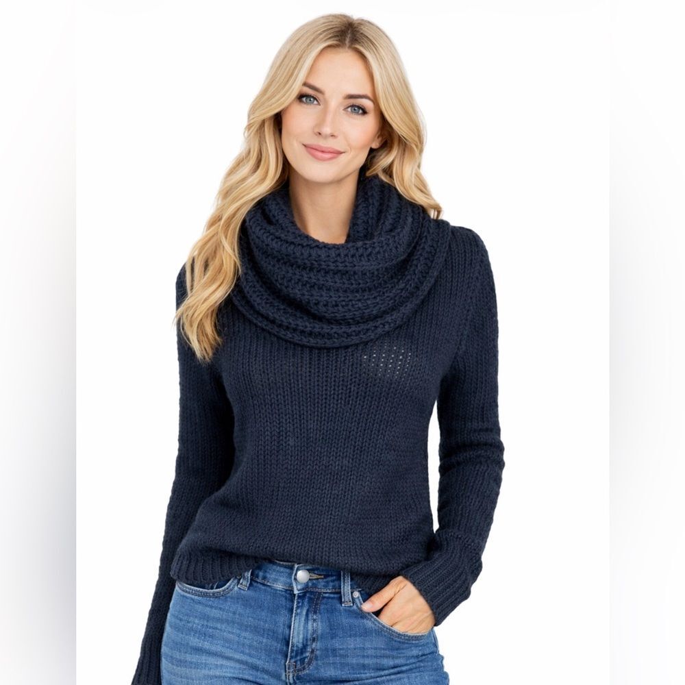 NWT Miracle Black Cowl Neck Sweater